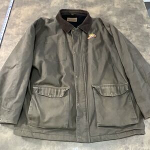 Swingster Chore Coat Men's 3XL Green Dekalb Corn Barn Farm Workwear *WORN*